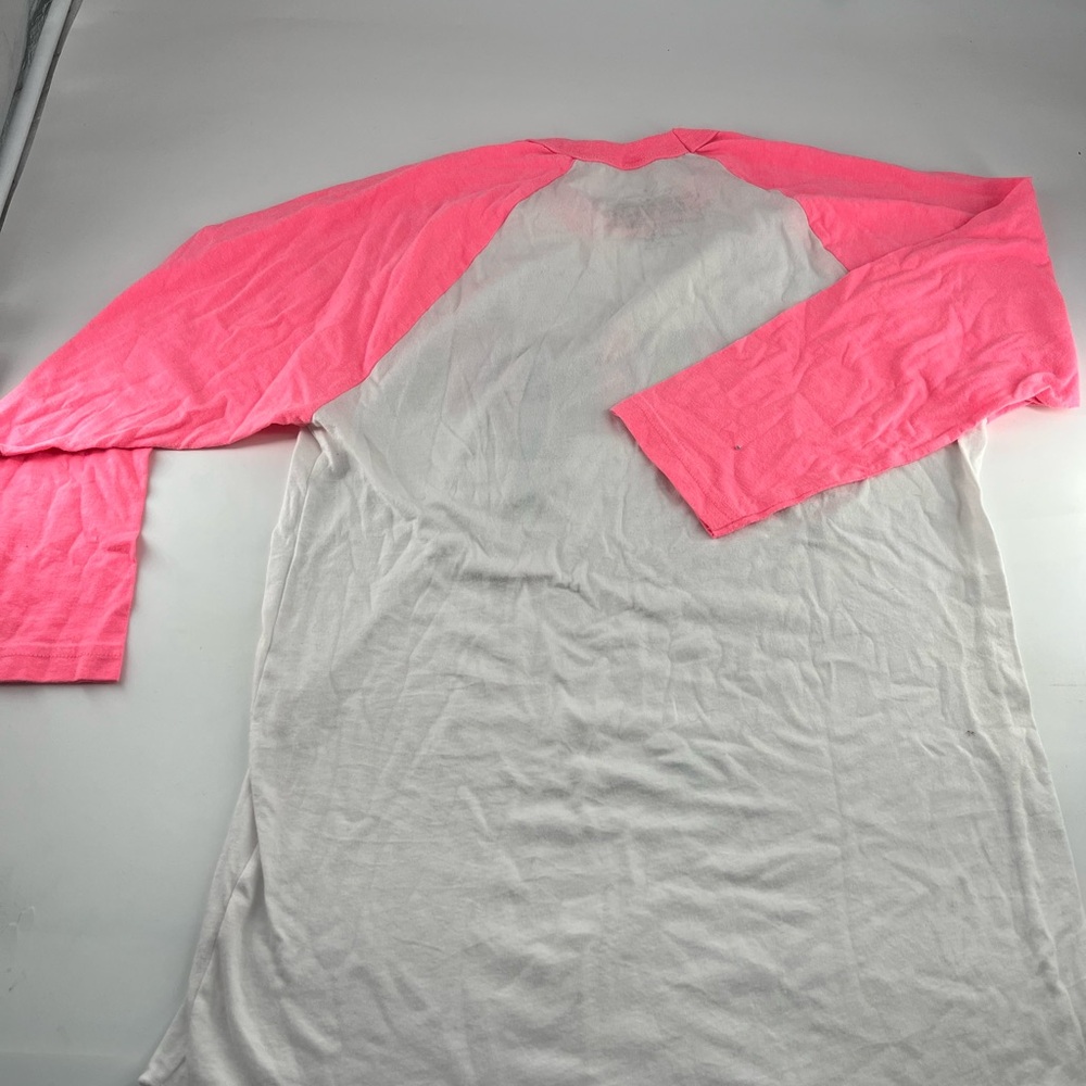 Crazy Train Pink and White Long Sleeve Tee with Striped Animal - Picture 4 of 4